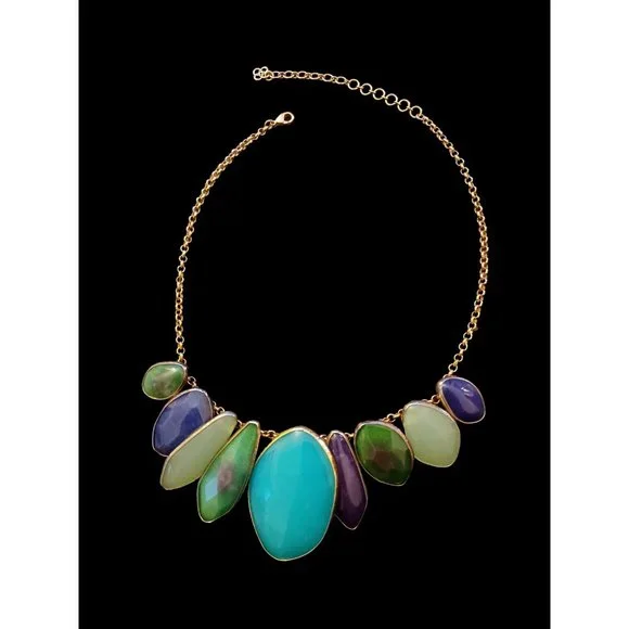 Stella And Dot Serenity Gold Tone Long Statement Necklace